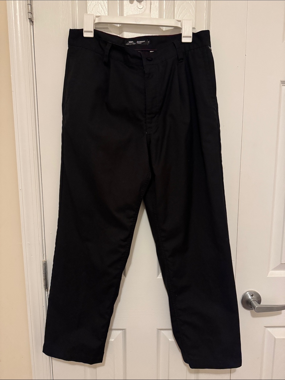Vans Authentic Chino Straight Pants Men’s 31 Black Stretch Relaxed Fit